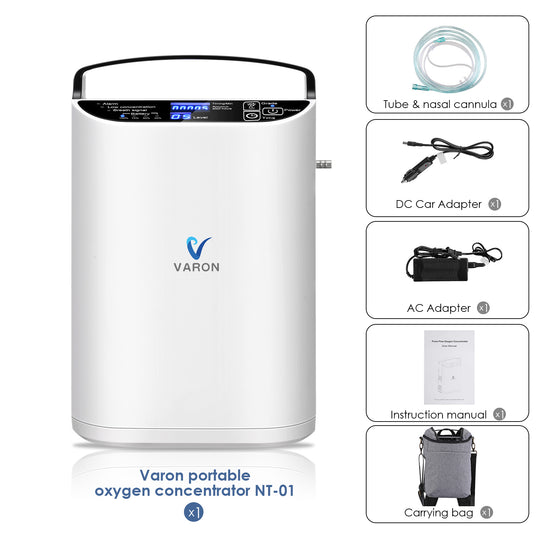 VARON 5L/min Pulse Flow Portable Oxygen Concentrator NT-01