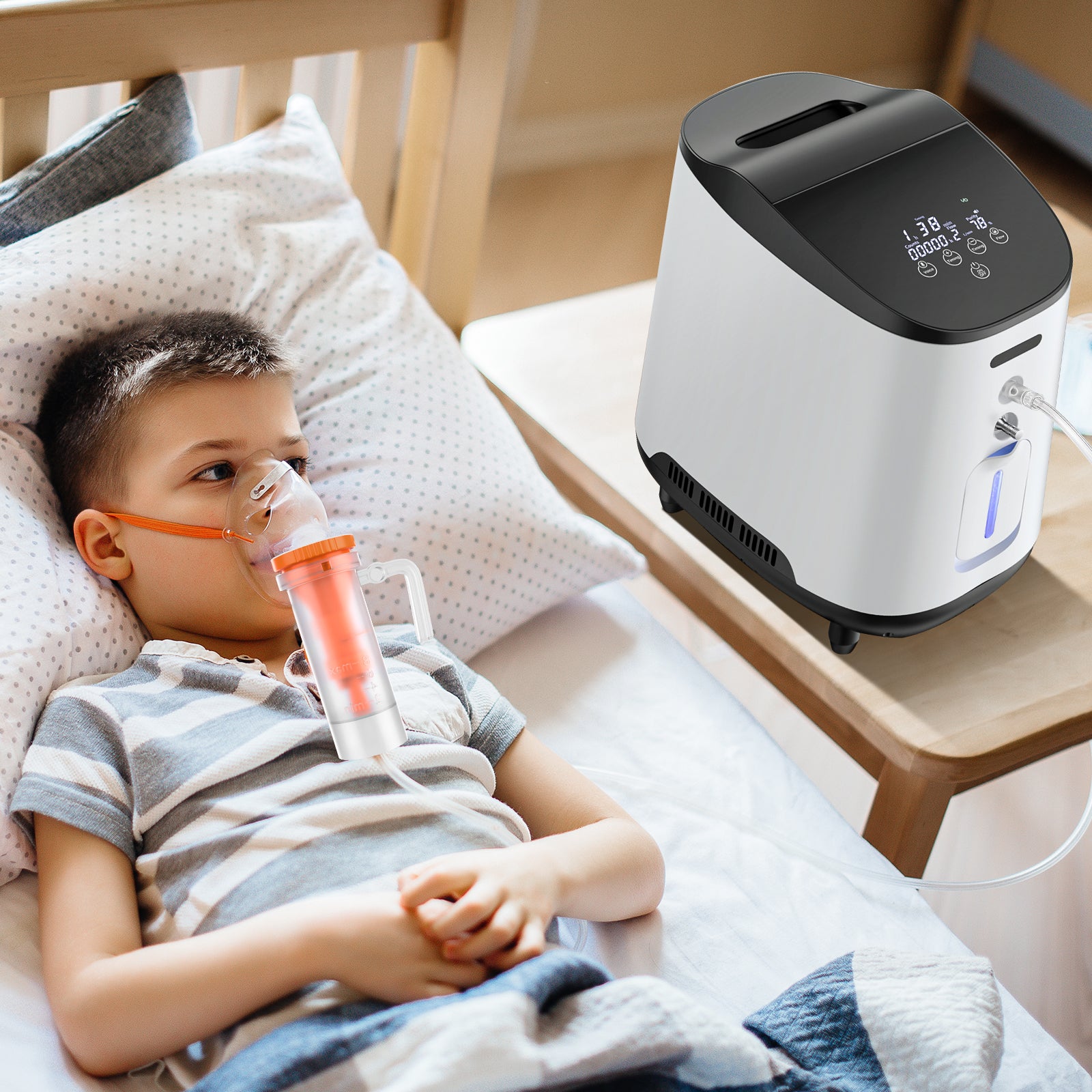 Complete 105W Home Oxygen Concentrator Kit | Extra Nasal Cannulas ...