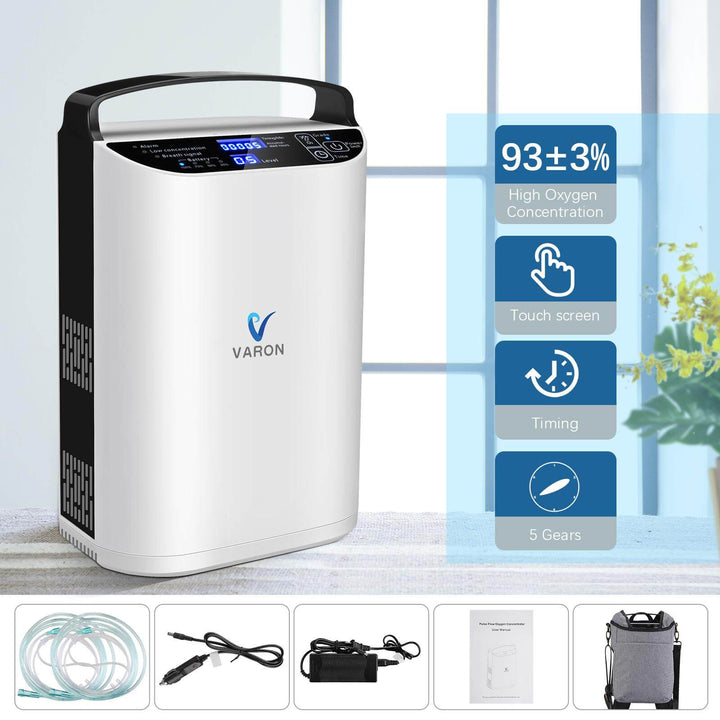 VARON 5L/min Pulse Flow Portable Oxygen Concentrator NT01 TTLIFE OXYGEN CONCENTRATOR