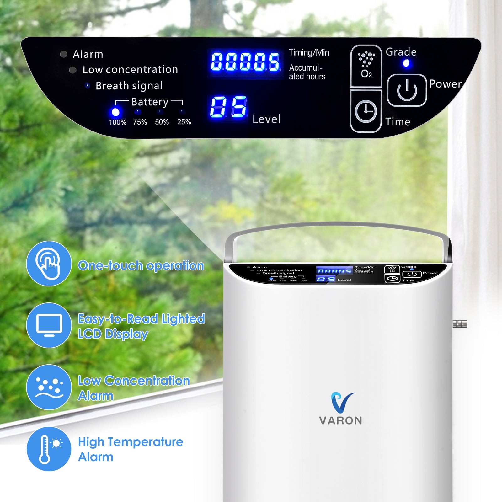 VARON Portable Oxygen Concentrator NT-01